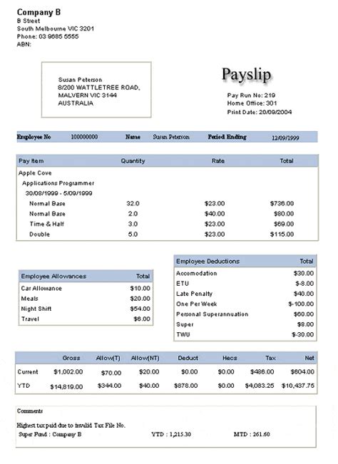 payslip paf|Simple Payslip Templates (Excel / Word / PDF).